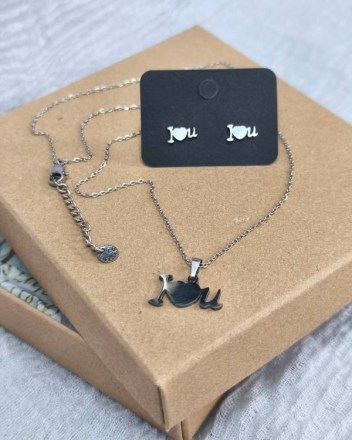 22 α  σετ  κολιε σκουλαρικια  I LONE YOU (1)